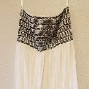 Ivory and black maxi dress